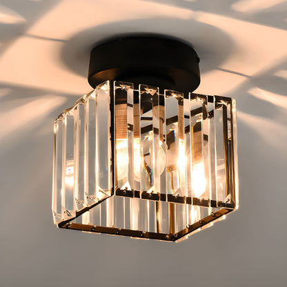 Lámpara de techo de cristal minimalista Orvella de montaje al ras