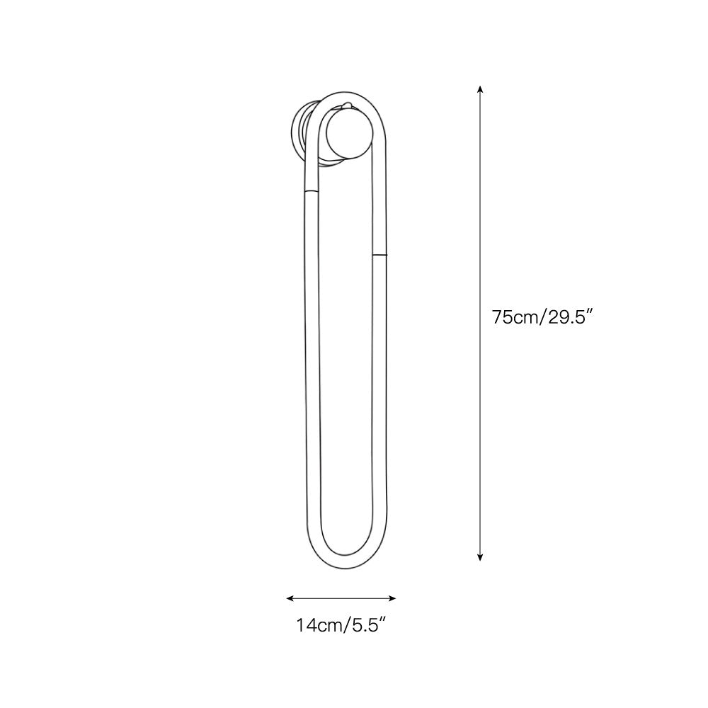 Lámpara de pared ovalada con tubo acrílico