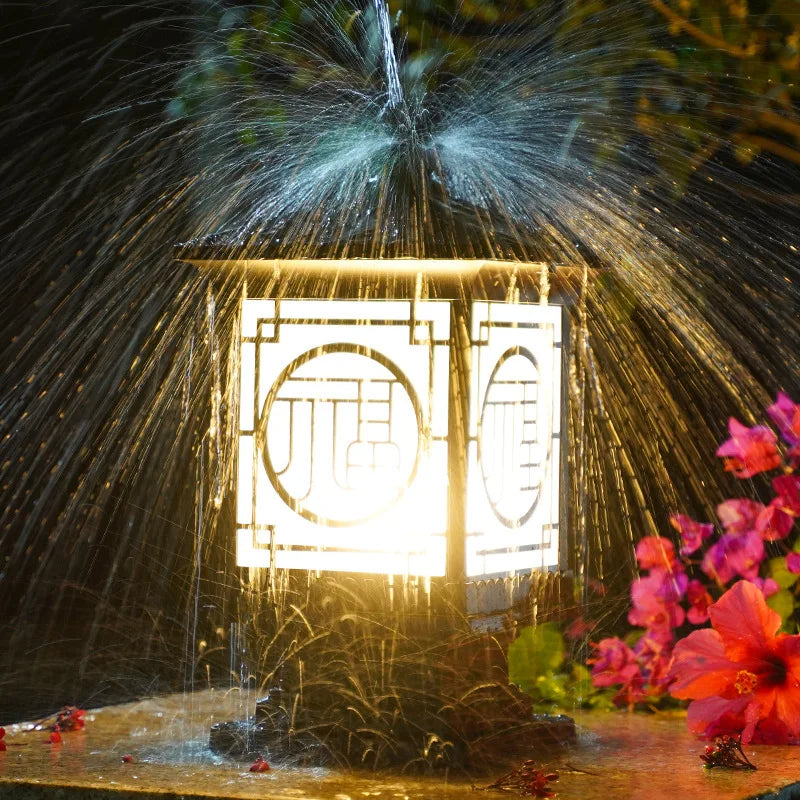 Lámpara de pie de metal Zentari Art Déco para farol