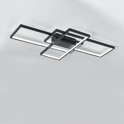 Lámpara de techo rectangular de metal Quadris Bauhaus