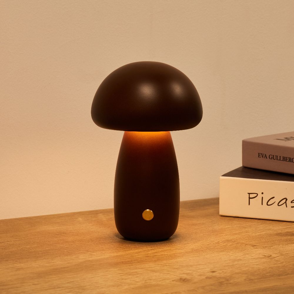 Lámpara de mesa de madera escandinava Fungara