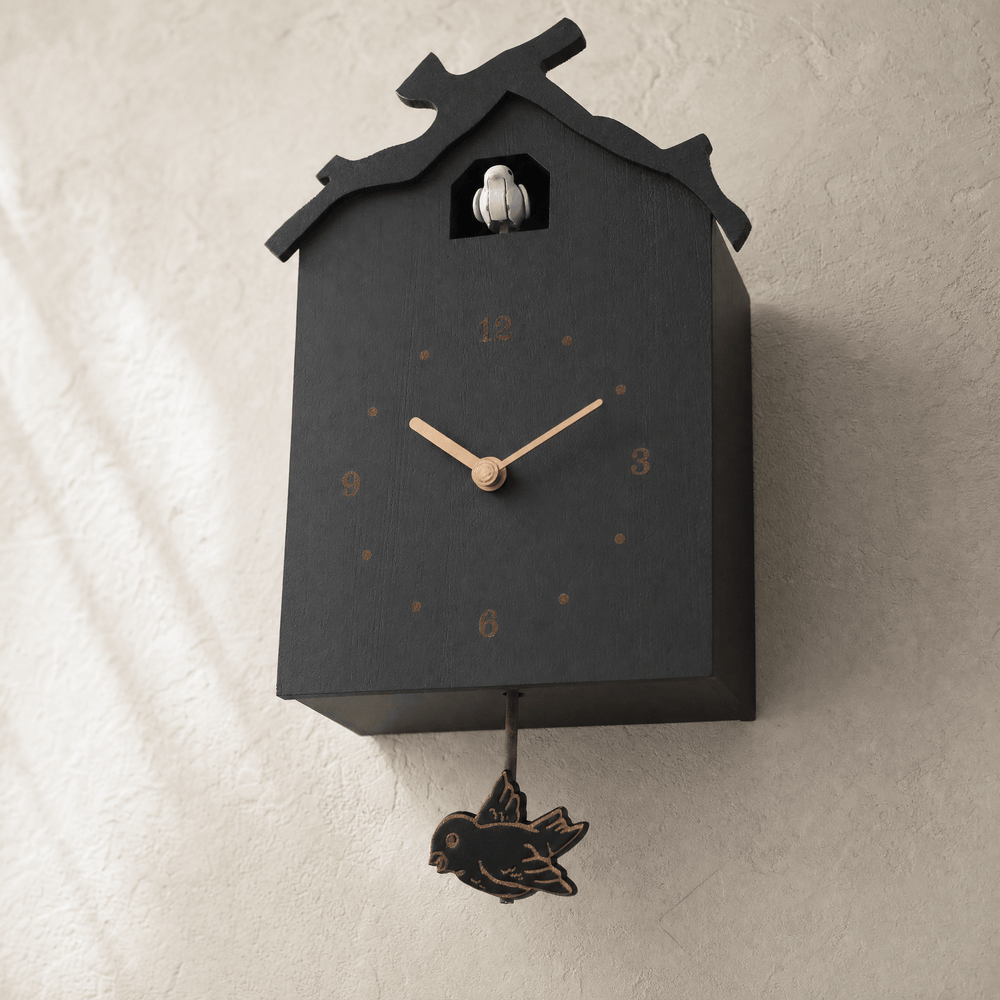 Reloj de cuco de péndulo de madera minimalista Dunmere