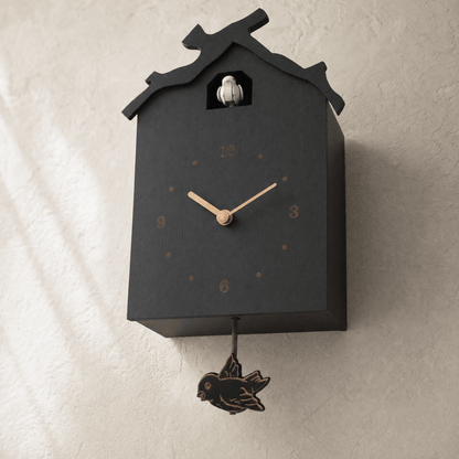 Reloj de cuco de péndulo de madera minimalista Dunmere