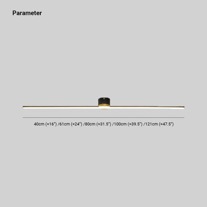 Lámpara de techo lineal minimalista de metal Filara