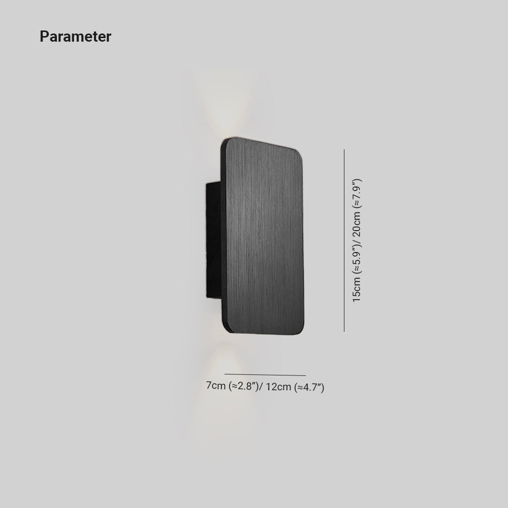 Lámpara de pared rectangular de metal Valtera Bauhaus