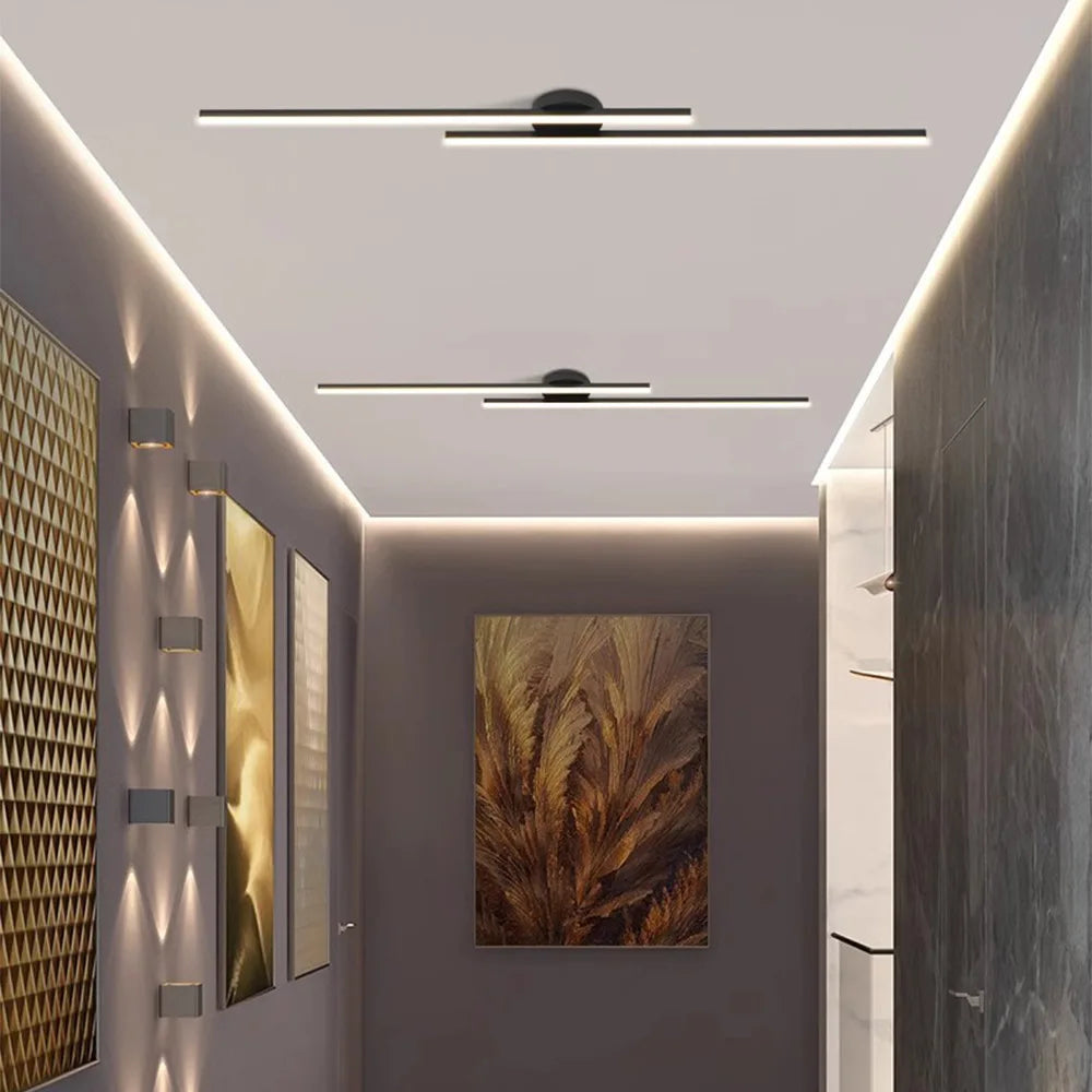 Lámpara de techo LED minimalista de aluminio Linivo