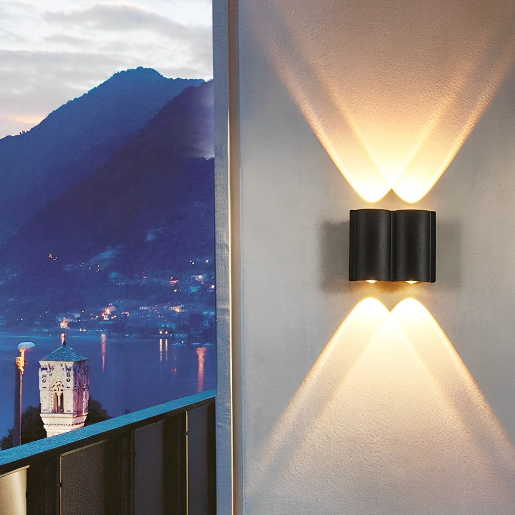 Lámpara de pared LED de exterior Wave