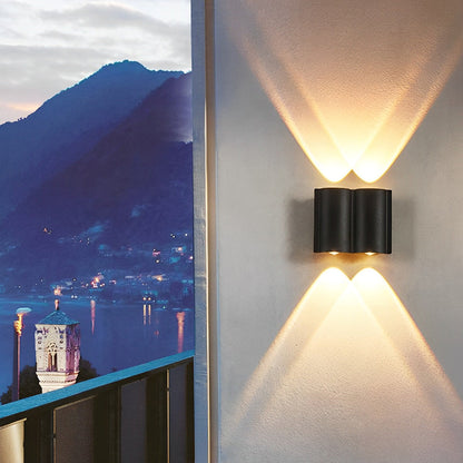 Lámpara de pared LED de exterior Wave