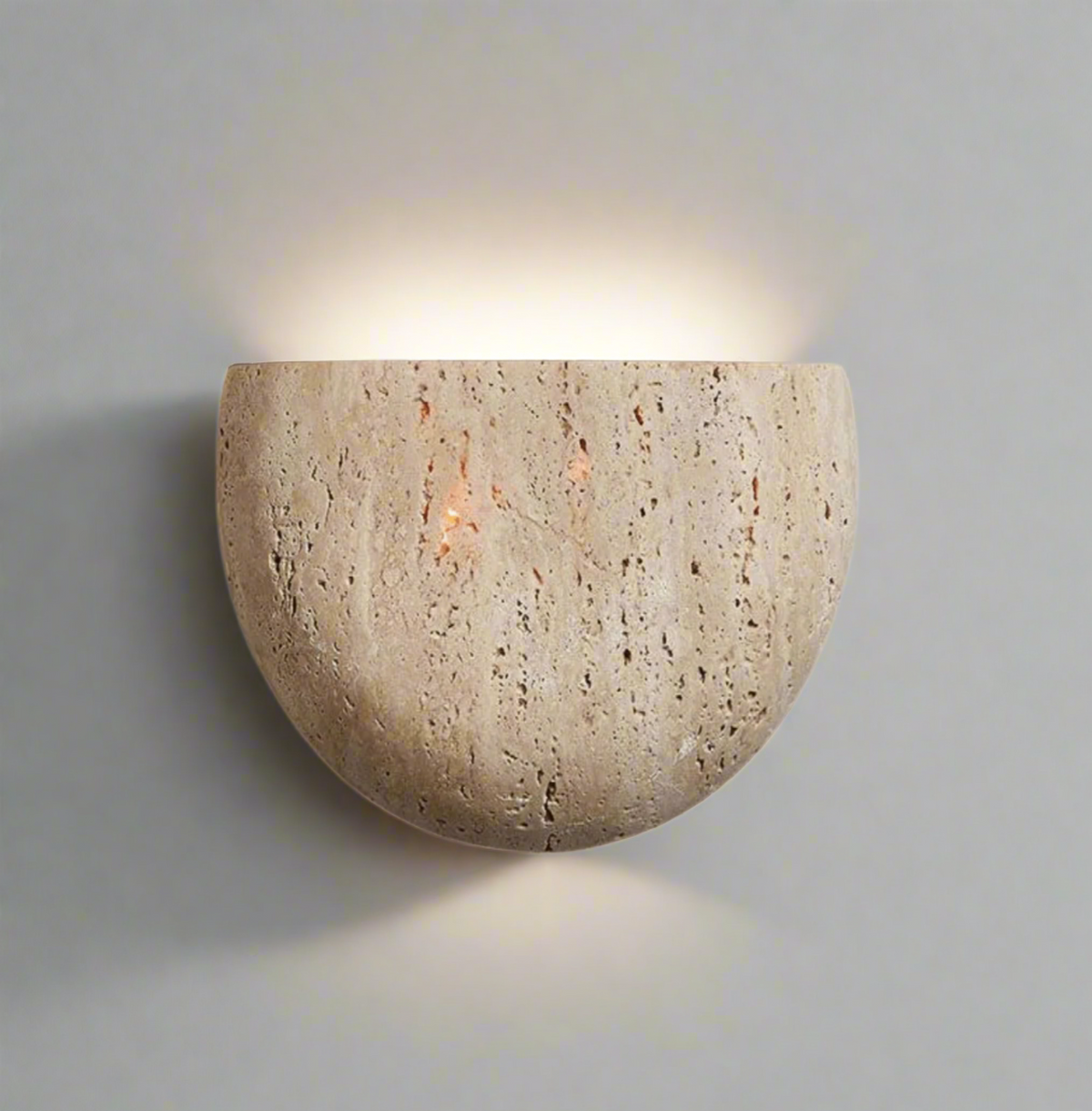 Aplique de pared de travertino Wabi-Sabi Cavelle