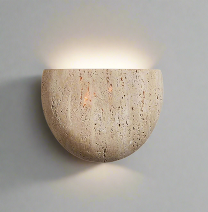 Aplique de pared de travertino Wabi-Sabi Cavelle