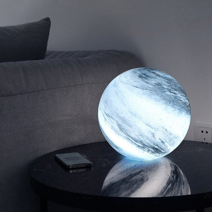 Lámpara de mesa lunar de vidrio celestial Selenora