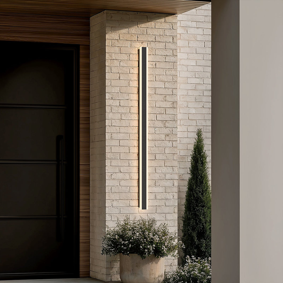 Aplique de pared exterior lineal de aluminio Zephlyn