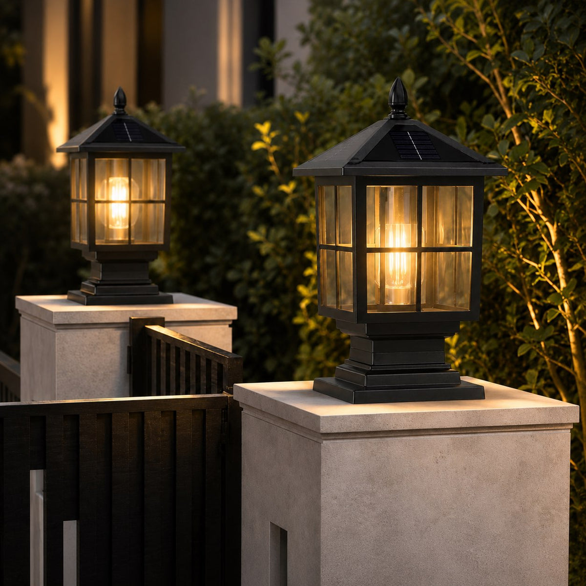 Farol para poste de puerta de doble alimentación