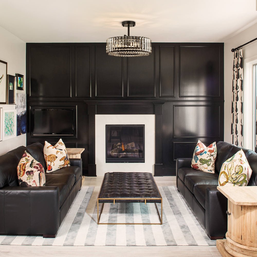 Lámpara de techo de cristal tallado glamuroso