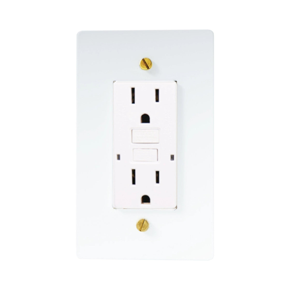 Tomacorriente GFCI de latón minimalista Dellmora