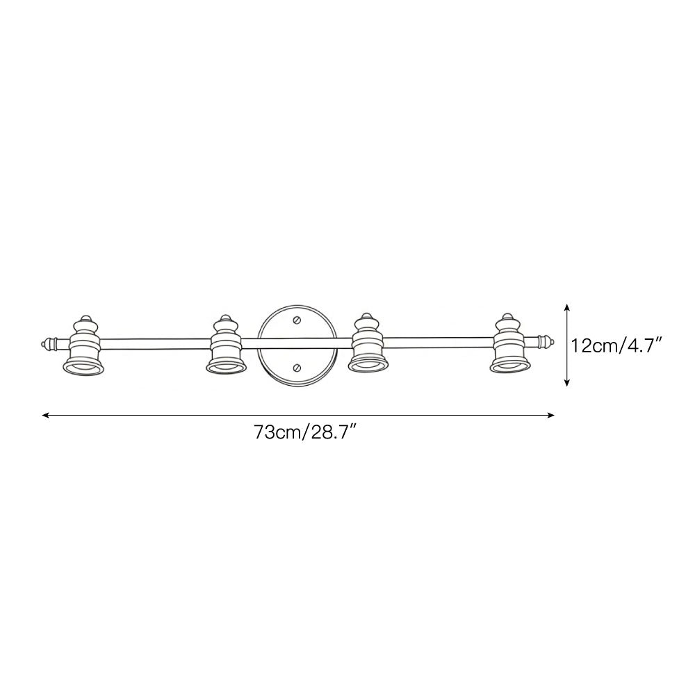 Lámpara de pared tipo foco lineal de latón