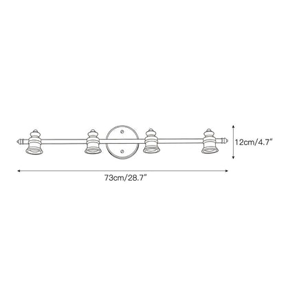 Lámpara de pared tipo foco lineal de latón