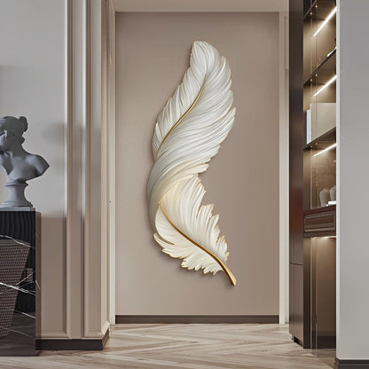 Lámpara de pared LED con diseño de pluma esculpida