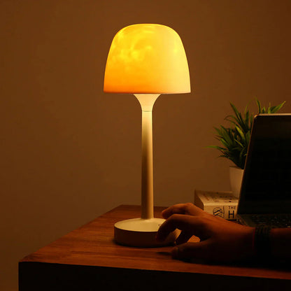 Lámpara de mesa minimalista de alabastro Doreth