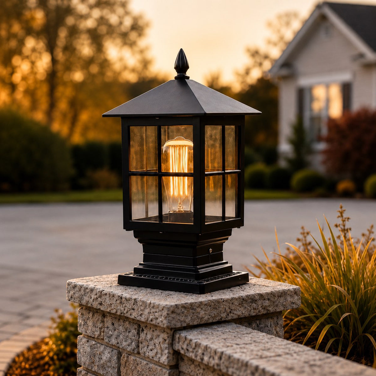 Farol para poste de puerta de doble alimentación