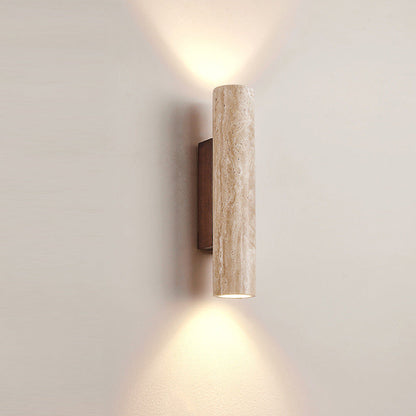 Aplique de pared Torvela Japandi de travertino