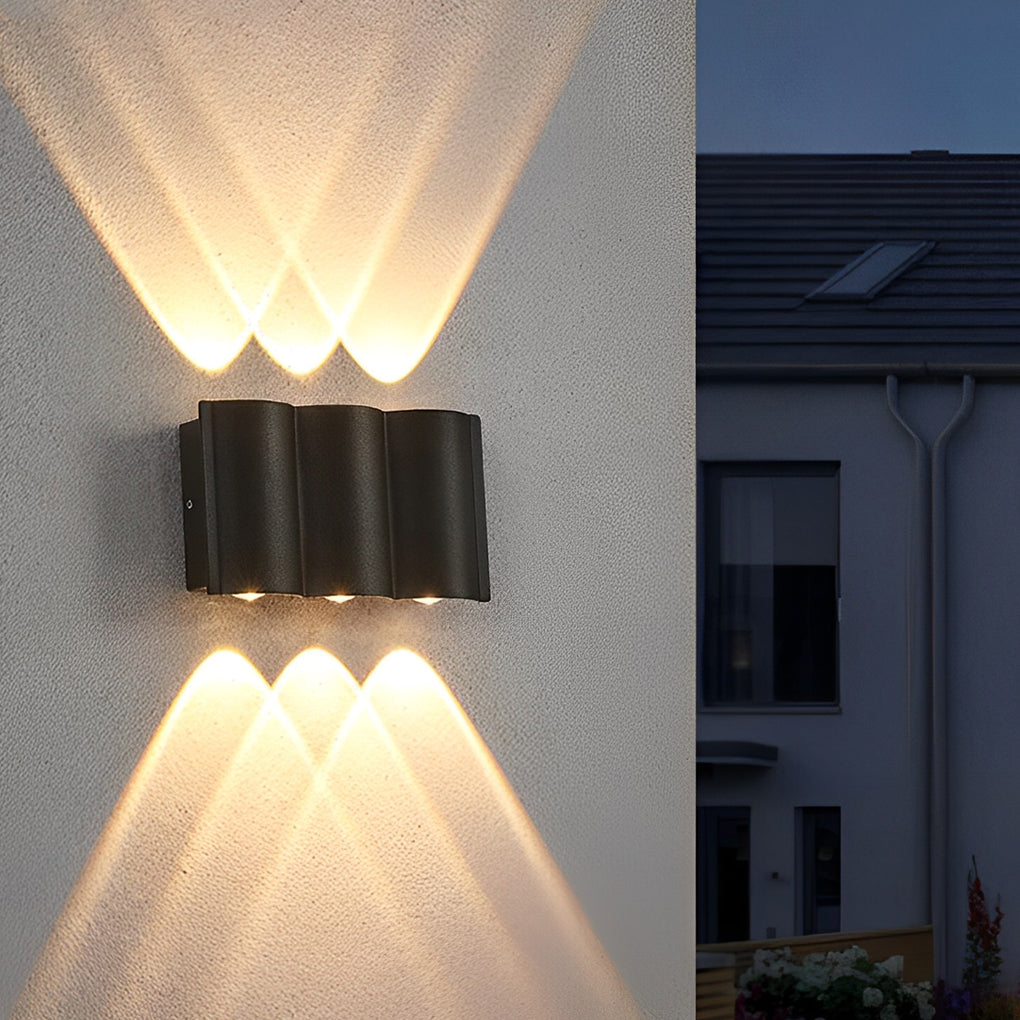 Lámpara de pared LED de exterior Wave
