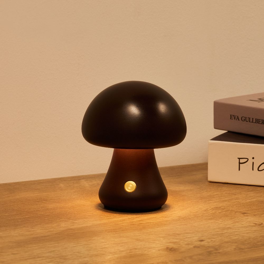 Lámpara de mesa de madera escandinava Fungara