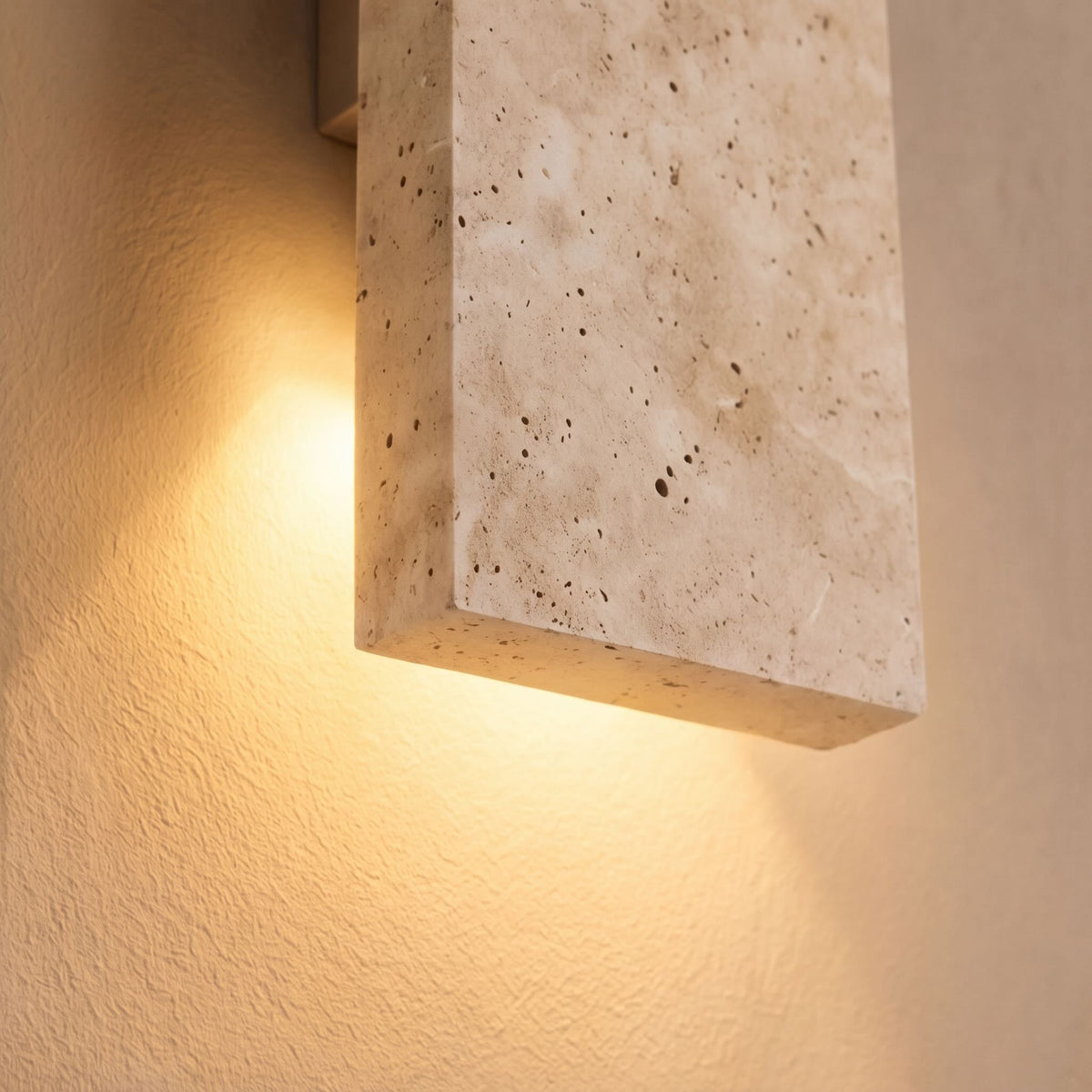 Lámpara de pared de piedra travertino