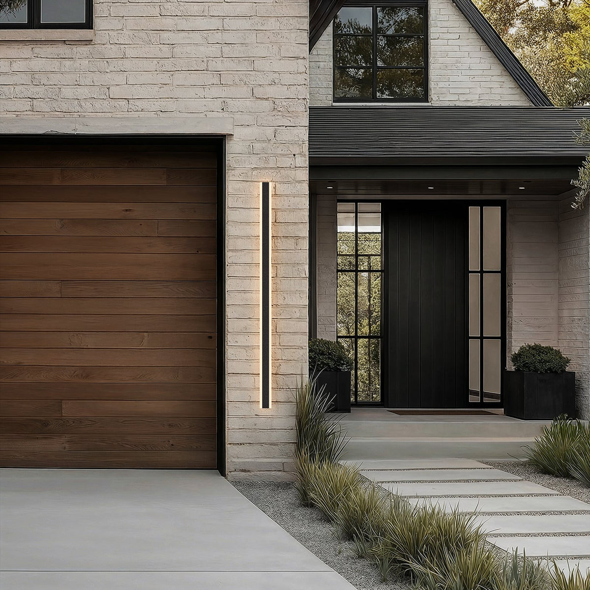Aplique de pared exterior lineal de aluminio Zephlyn