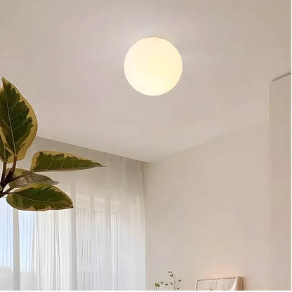 Lámpara de pared Orbelle minimalista de vidrio esmerilado