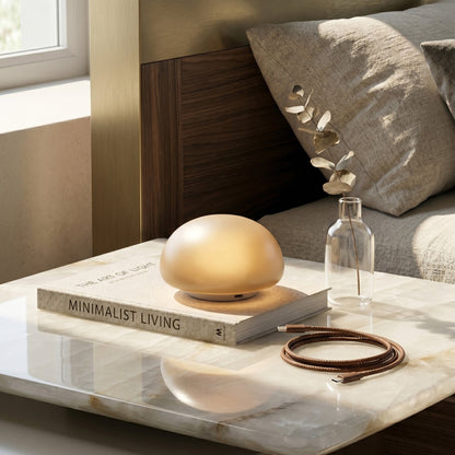 Lámpara de mesa minimalista de alabastro Alvane