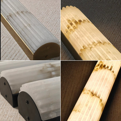 Lámpara de pared de alabastro acanalado minimalista Rivenna