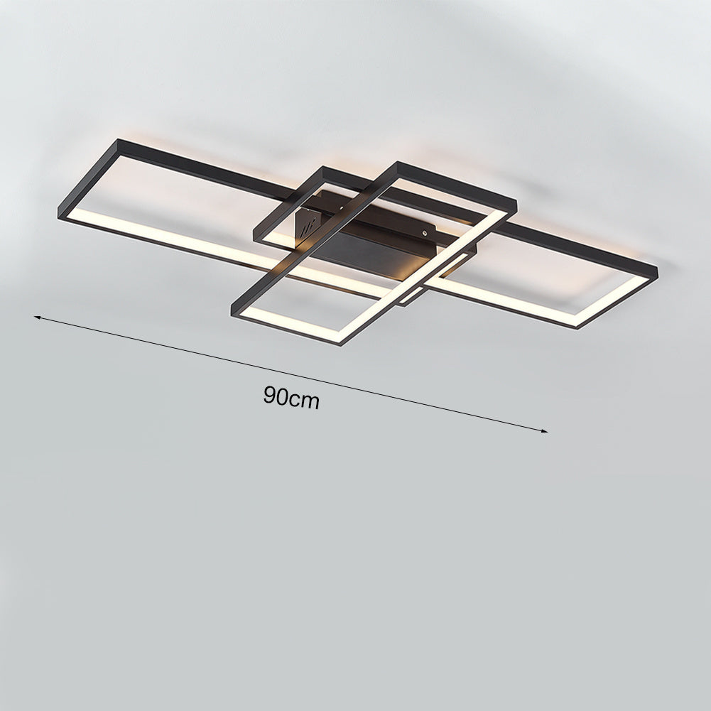 Lámpara de techo rectangular de metal Quadris Bauhaus