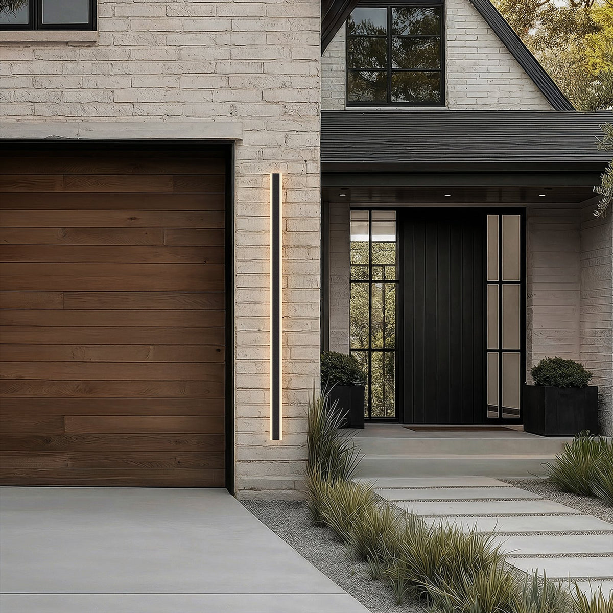 Aplique de pared exterior lineal de aluminio Zephlyn