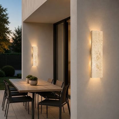 Lámpara de pared de piedra travertino