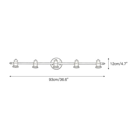 Lámpara de pared tipo foco lineal de latón