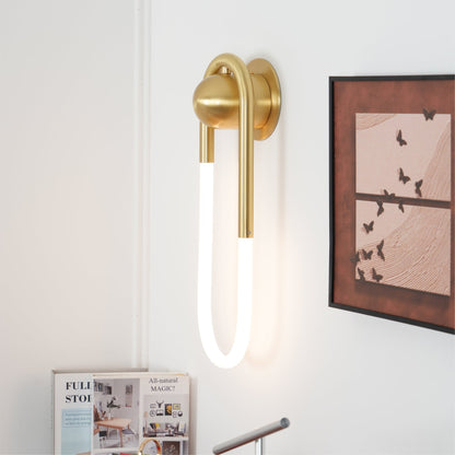 Lámpara de pared ovalada con tubo acrílico