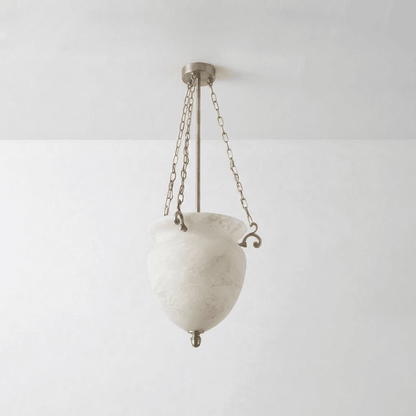 Colgante de cadena con urna de alabastro