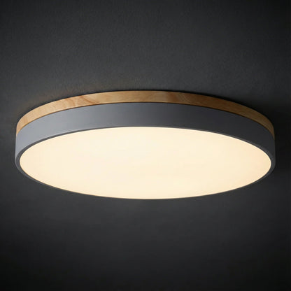 Lámpara de techo de madera minimalista Lumbra de montaje al ras
