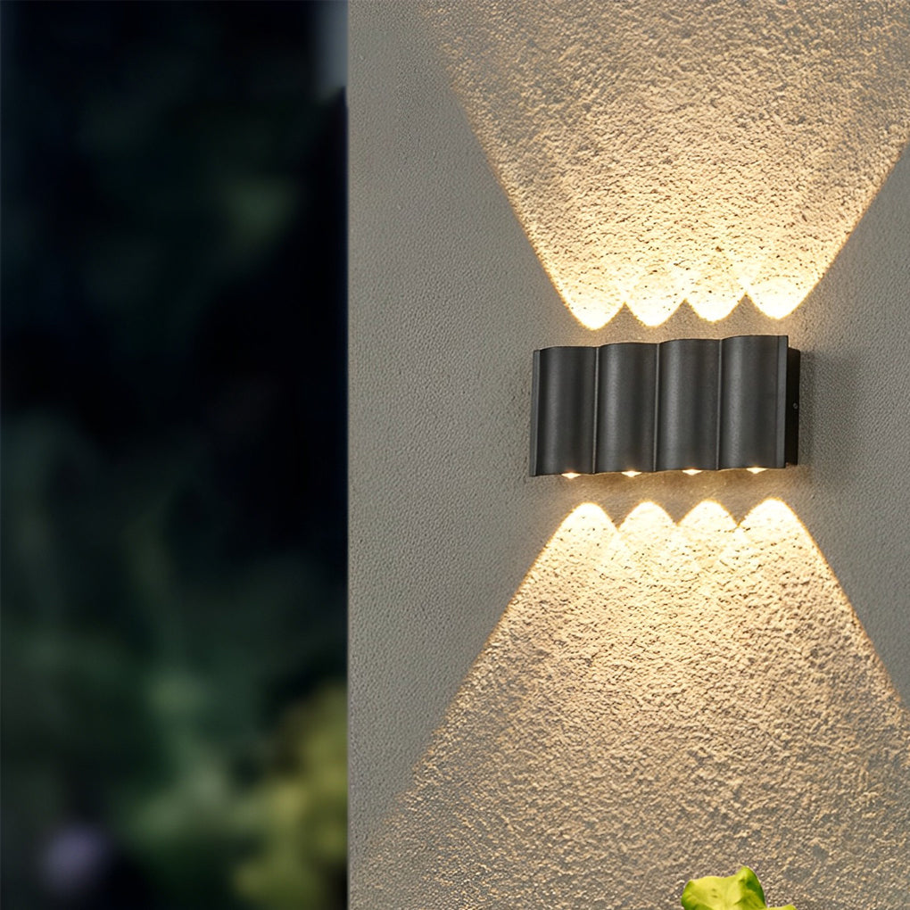 Lámpara de pared LED de exterior Wave