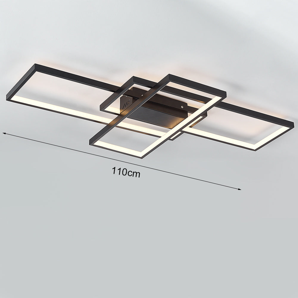 Lámpara de techo rectangular de metal Quadris Bauhaus