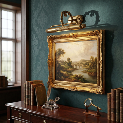 Aplique de pared de latón ornamentado para cuadros