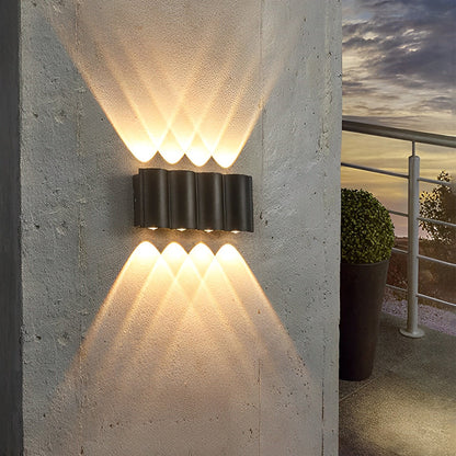Lámpara de pared LED de exterior Wave