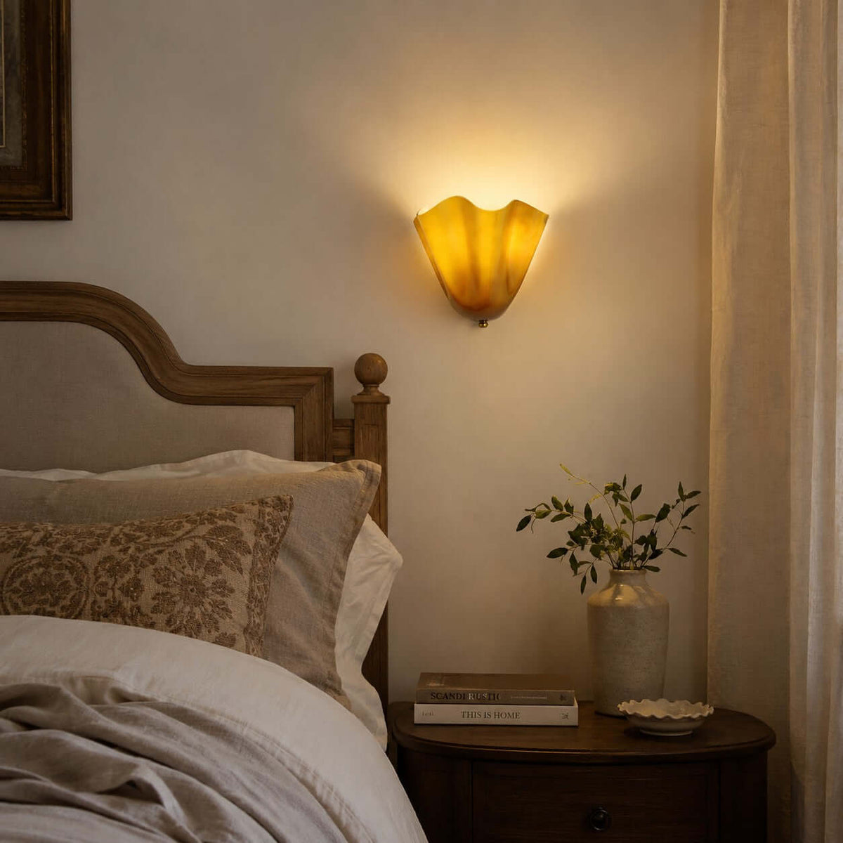 Aplique de pared de vidrio Draped