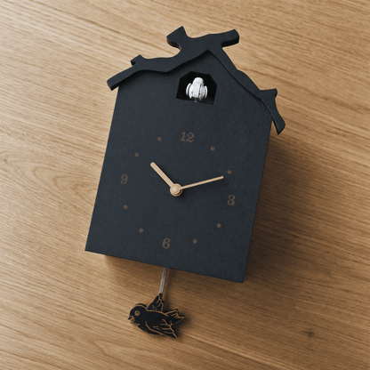Reloj de cuco de péndulo de madera minimalista Dunmere