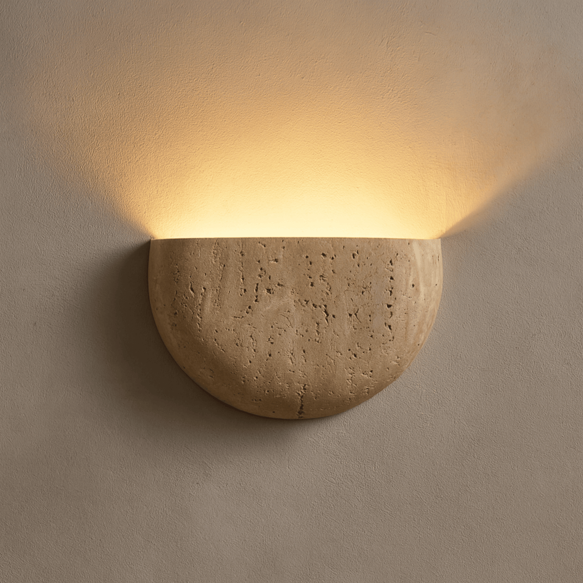 Aplique de pared de travertino Wabi-Sabi Cavelle