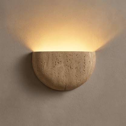 Aplique de pared de travertino Wabi-Sabi Cavelle