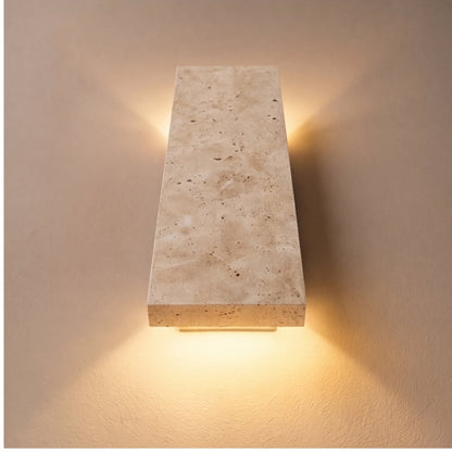 Lámpara de pared de piedra travertino