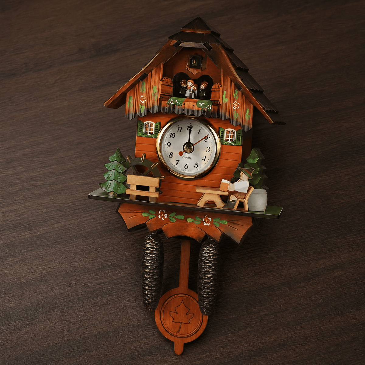 Reloj de cuco rústico de madera Corlinda