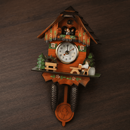 Reloj de cuco rústico de madera Corlinda